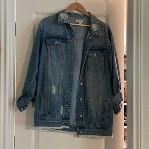 Distressed NWOT denim jacket